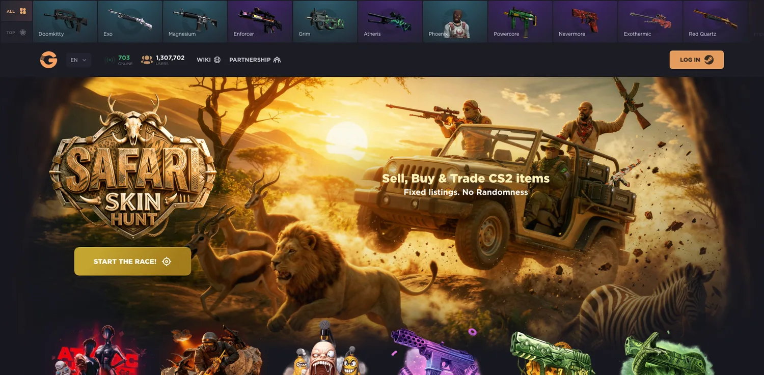 Screenshot of the GGDrop website